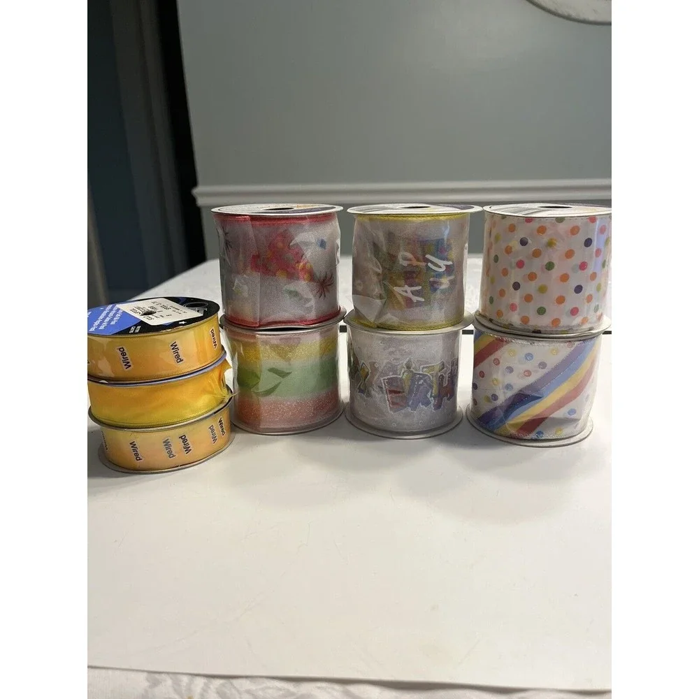 New - 9 Rolls of Craft / Gift Wrapping Ribbon